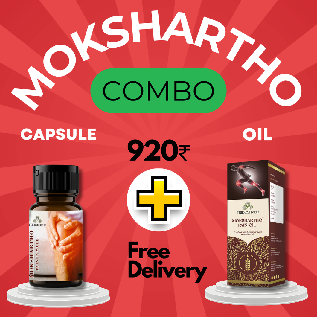 Mokshartho Combo (100 ml oil bottle + 60 Capsules = 1 Month Course)
